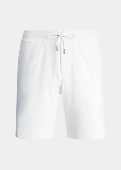 Pantalones Cortos Ralph Lauren Hombre Blancos - Terry Drawstring - TGIFE8370